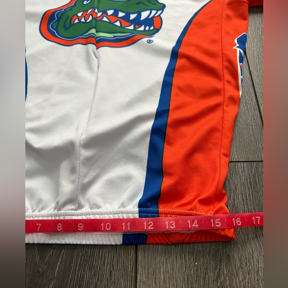 Florida Gators Cycling Jersey XL NCAA Adrenaline Promotions Full Zip Blue Orange - Picture 12 of 16